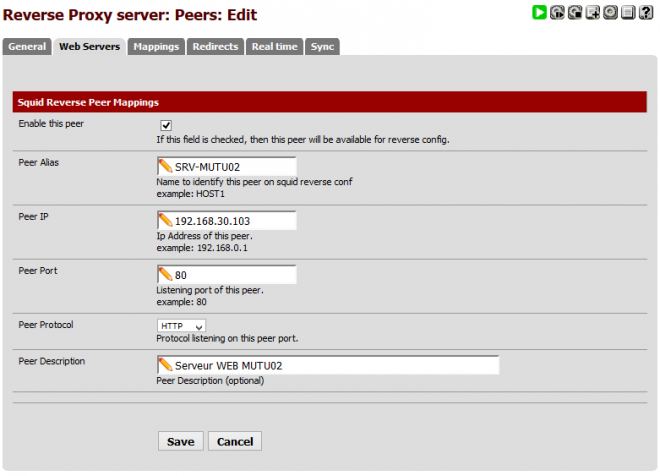 Reverse Proxy HTTP sous PFsense